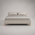 Stauraumbett Doppelbett mit Lattenrost und Hubmechanik, Stoffbezug Beige, Liegefläche 160 x 200 cm, Gesamtmaß 171 x 215 x 95 cm